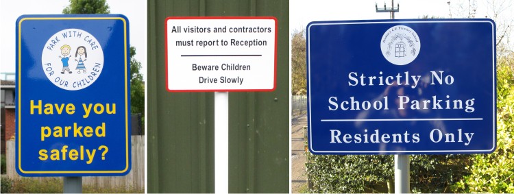 post mounted general school notice signs